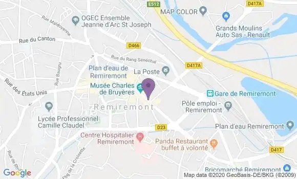 Localisation CIC Agence de Remiremont