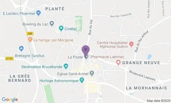 Localisation Société Générale Agence de Ploërmel