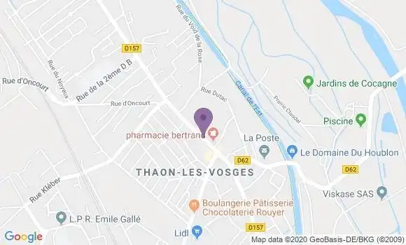 Localisation CIC Agence de Thaon les Vosges