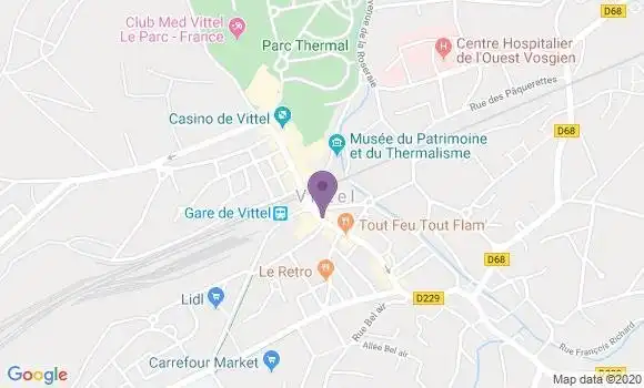 Localisation CIC Agence de Vittel