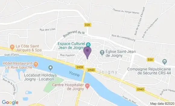 Localisation CIC Agence de Joigny