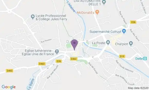 Localisation CIC Agence de Delle