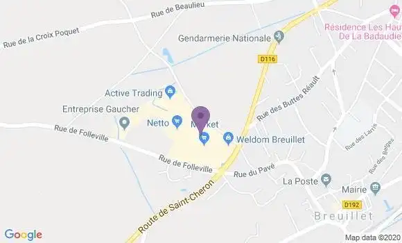 Localisation CIC Agence de Breuillet