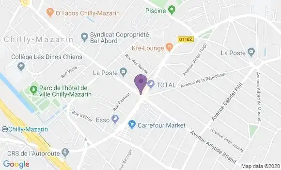 Localisation CIC Agence de Chilly Mazarin