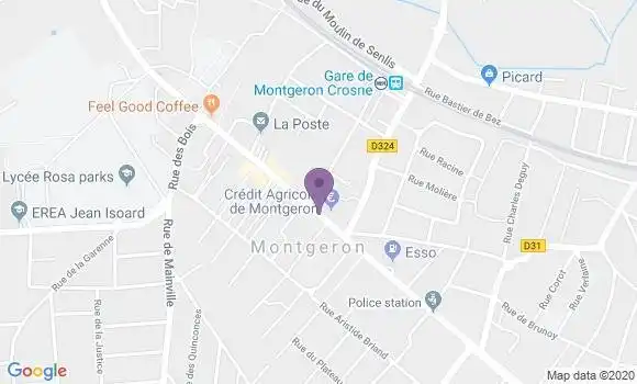 Localisation CIC Agence de Montgeron