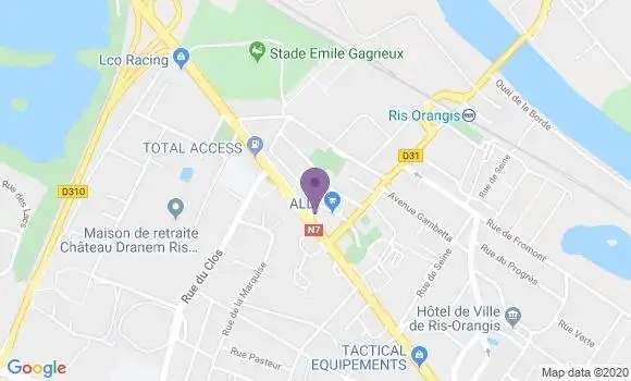 Localisation CIC Agence de Ris Orangis