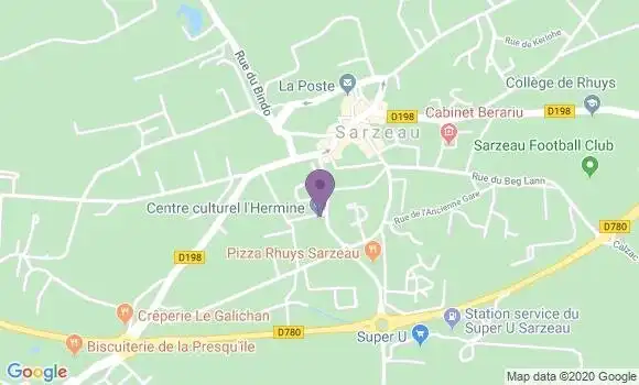 Localisation Société Générale Agence de Sarzeau