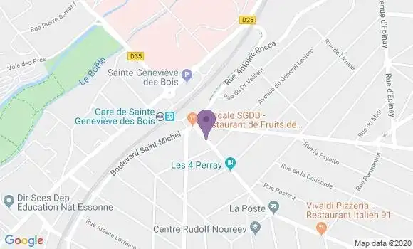 Localisation CIC Agence de Sainte Geneviève des Bois