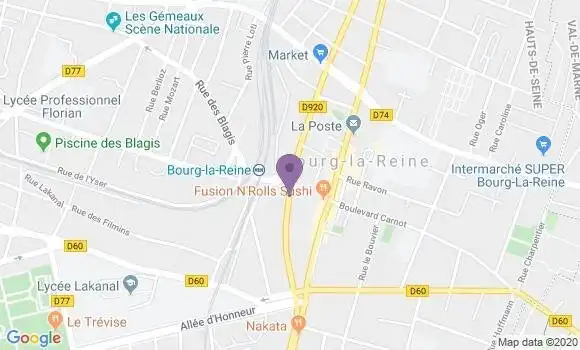 Localisation CIC Agence de Bourg la Reine