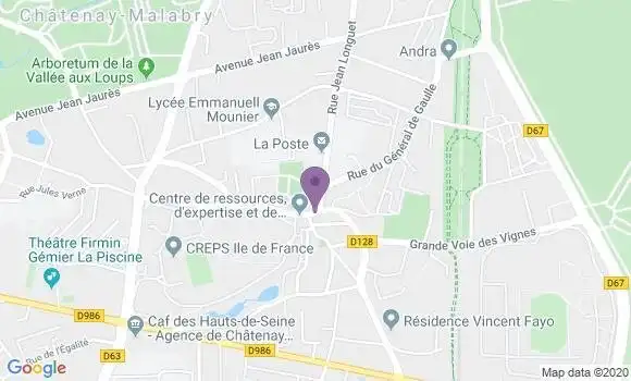 Localisation CIC Agence de Châtenay Malabry