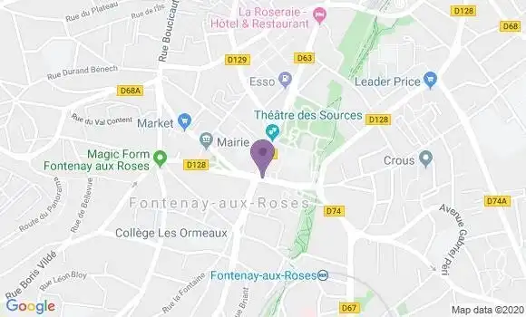 Localisation CIC Agence de Fontenay aux Roses