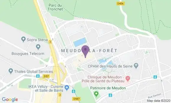 Localisation CIC Agence de Meudon la Forêt