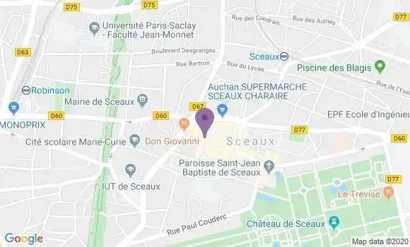 Localisation CIC Agence de Sceaux