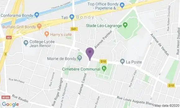 Localisation CIC Agence de Bondy