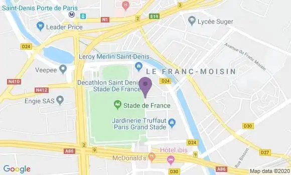 Localisation CIC Agence de La Plaine Saint Denis Entreprises