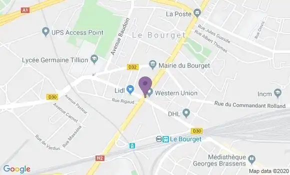 Localisation CIC Agence de Le Bourget