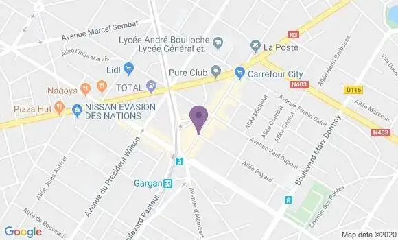 Localisation CIC Agence de Les Pavillons sous Bois
