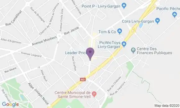 Localisation CIC Agence de Livry Gargan