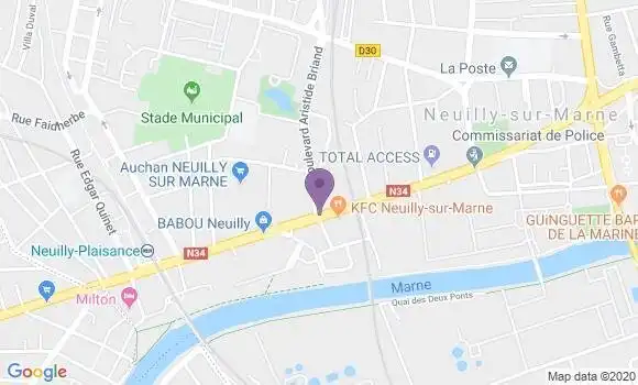 Localisation CIC Agence de Neuilly sur Marne