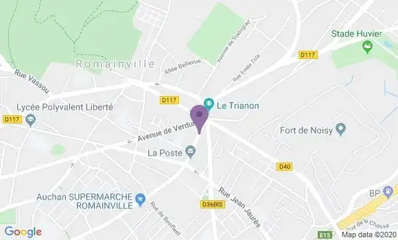 Localisation CIC Agence de Romainville