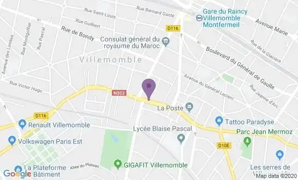 Localisation CIC Agence de Villemomble