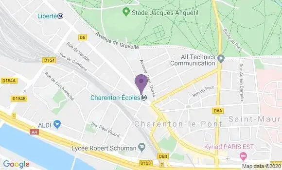 Localisation CIC Agence de Charenton le Pont