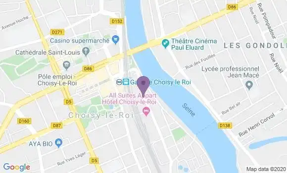 Localisation CIC Agence de Choisy le Roi