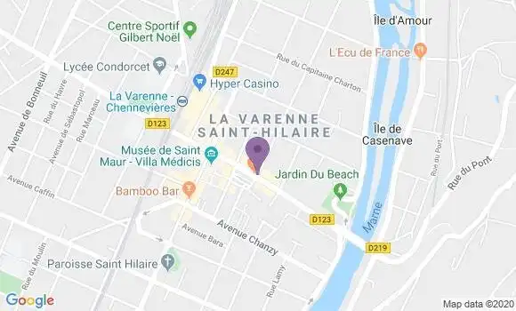 Localisation CIC Agence de La Varenne Saint Hilaire