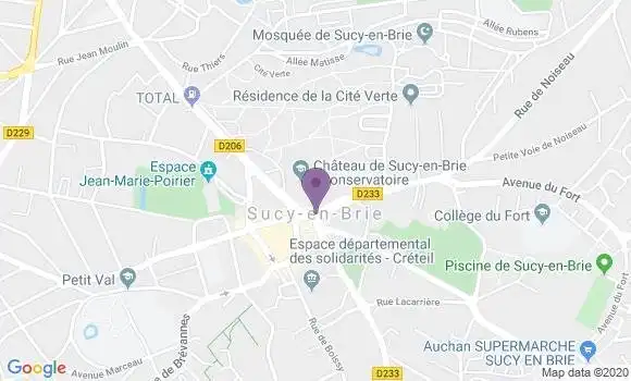 Localisation CIC Agence de Sucy en Brie