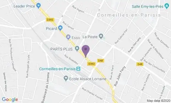 Localisation CIC Agence de Cormeilles en Parisis