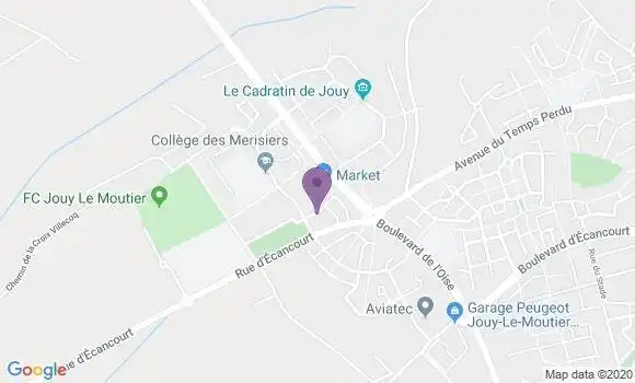 Localisation CIC Agence de Jouy le Moutier