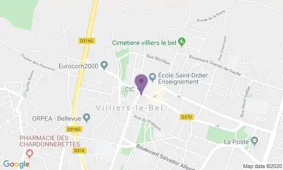 Localisation CIC Agence de Villiers le Bel