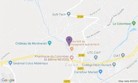 Localisation CIC Agence de Culoz