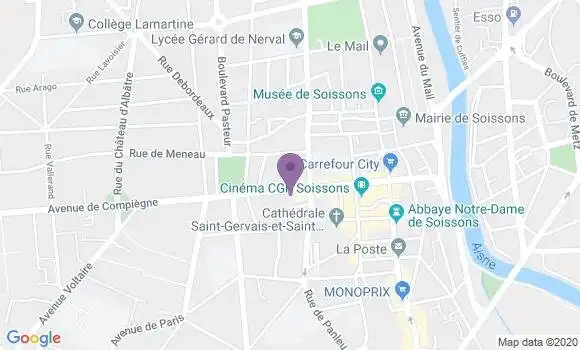 Localisation CIC Agence de Soissons Saint Christophe