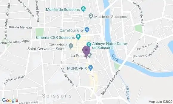 Localisation CIC Agence de Soissons Aisne Entreprises