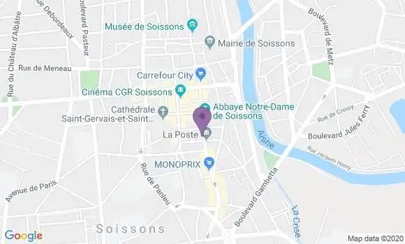 Localisation CIC Agence de Soissons