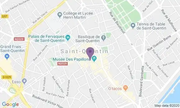 Localisation CIC Agence de Saint Quentin
