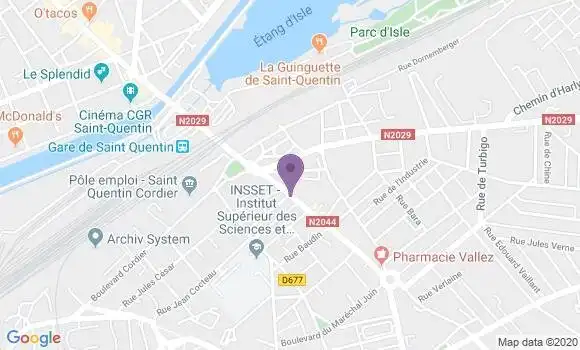 Localisation CIC Agence de Saint Quentin Faubourg Isle