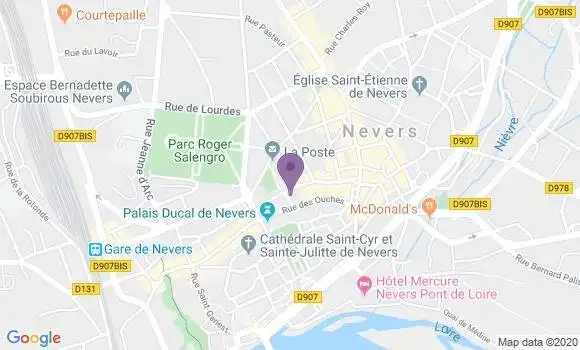 Localisation Société Générale Agence de Nevers