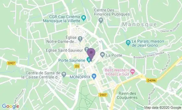 Localisation CIC Agence de Manosque