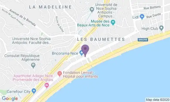 Localisation CIC Agence de Nice Magnan