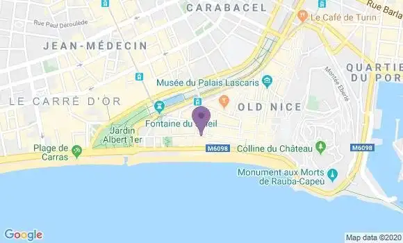 Localisation CIC Agence de Nice Opéra