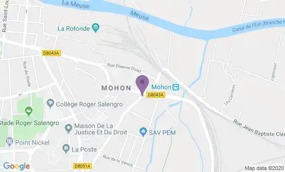 Localisation CIC Agence de Charleville Mézières Mohon
