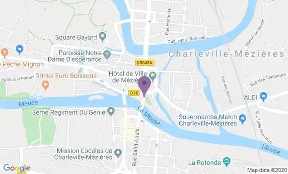 Localisation CIC Agence de Charleville Mézières