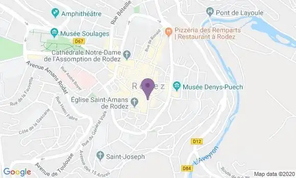 Localisation CIC Agence de Rodez Entreprises