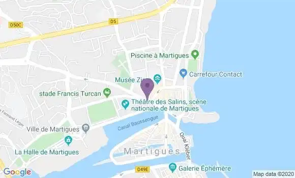 Localisation CIC Agence de Martigues Ferrières