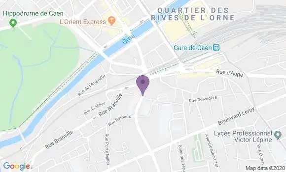 Localisation CIC Agence de Caen Vaucelles