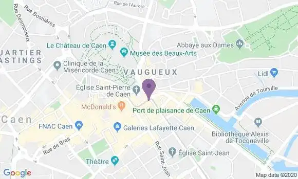 Localisation CIC Agence de Caen Château