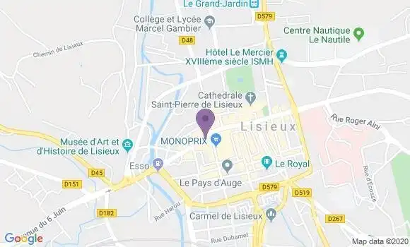 Localisation CIC Agence de Lisieux