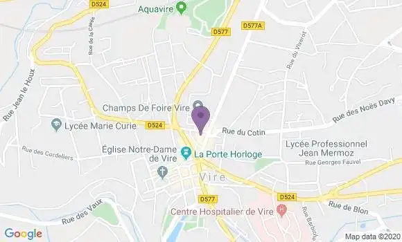 Localisation CIC Agence de Vire